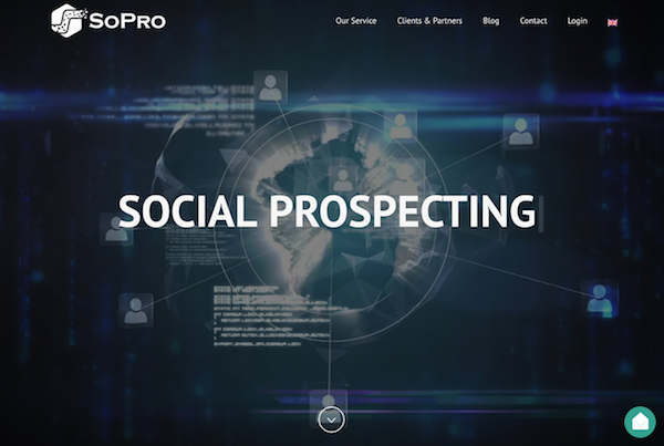 SoPro homepage image social prospecting