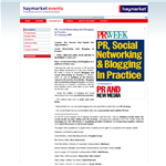 PR, Social Networking And Blogging In Practice 