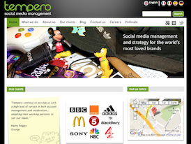 Tempero webiste screenshot