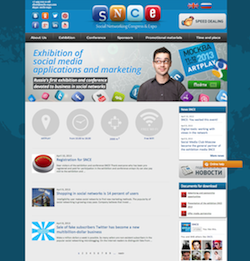 Social Networking Congress and Expo (SNCE) webpage image