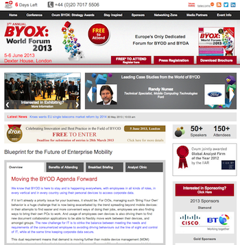 Hyperlink to Ovum BYOX World Forum homepage image