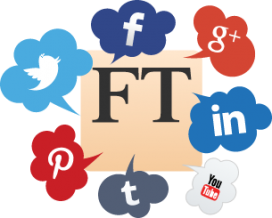 FT.com homepage social media bubbles
