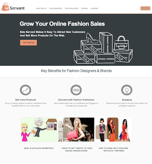 SalesServant homepage image