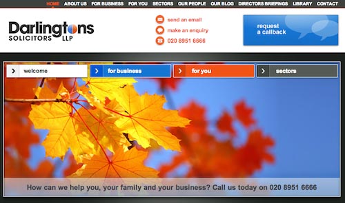 Darlingtons Solicitors website image