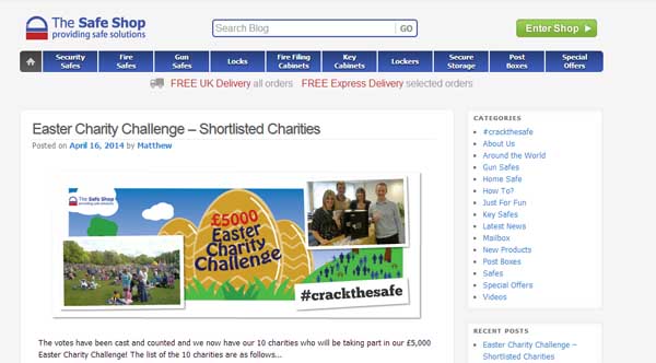 The Safe Shop Easter egg hunt challenge shortlist image