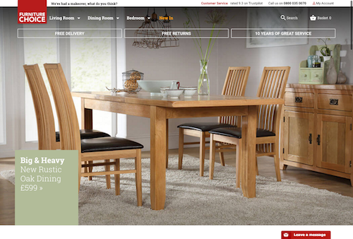 Furniture Choice website
