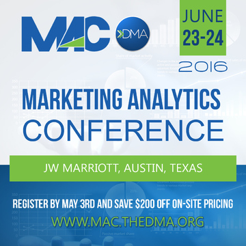 Marketing Analytics Conference (MAC 2016) banner