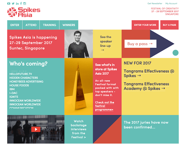 Spikes Asia Festival of Creativity homepage image