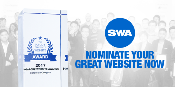 Singapore Website Award (SWA) banner 600x300