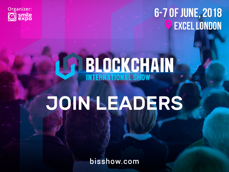 Blockchain International Show (BIS) London 2018 May Day promotion banner 600x