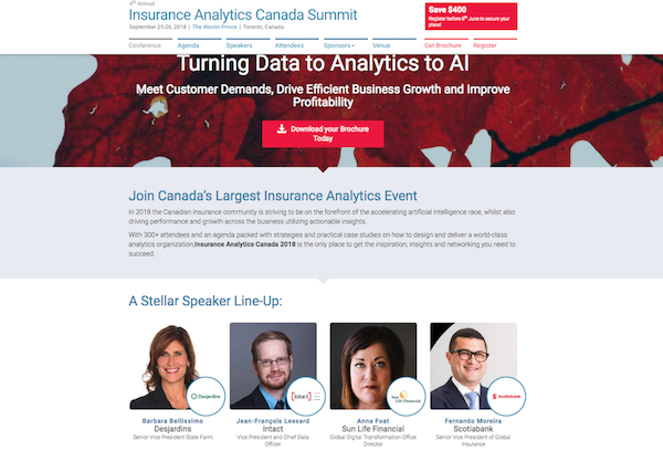 4th Annual Insurance Analytics Canada Summit website image