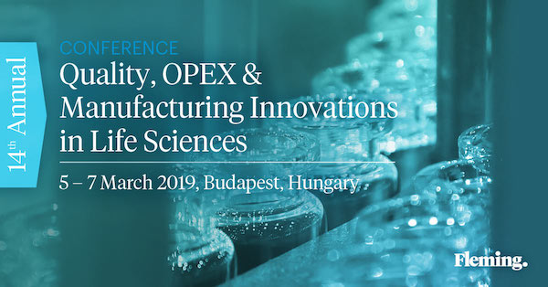 14th Annual Quality, OPEX & Manufacturing Innovations in Life Sciences Conference 2018  banner 600x315