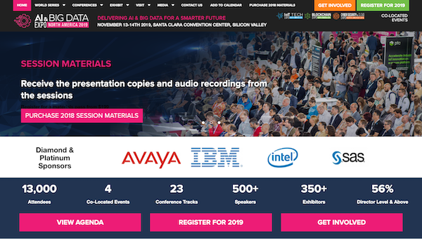 AI & Big Data Expo North America 2019 website image