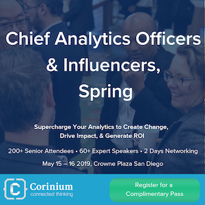 Chief Analytics Officers & Influencers, Spring 2019 banner 300x300