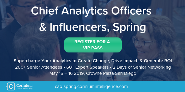 Chief Analytics Officers & Influencers, Spring 2019 banner 600x300