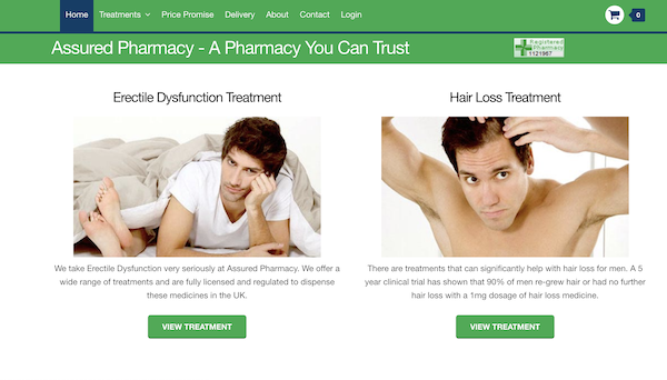 Assured Pharmacy website image