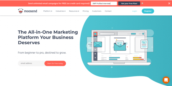 Moosend website images and logo 600x300