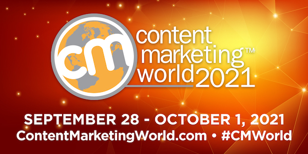 Content Marketing Institute (CMI) Content Marketing World Conference and Expo banner and logo 600x300