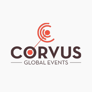 Corvus Global logo and Pharma Supply Chain and Security World 2022 banners