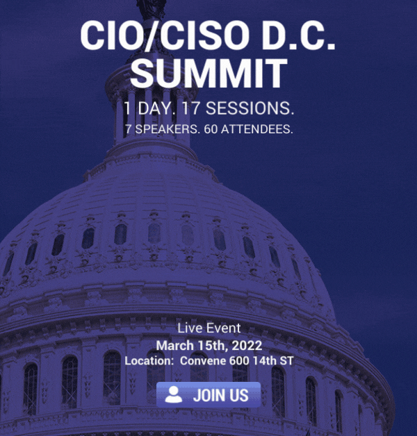 CIO/CISO Washington DC Summit 2022 300x300 banner