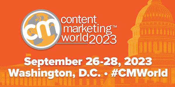 Content Marketing World Conference and Expo 2023 banner 600x300